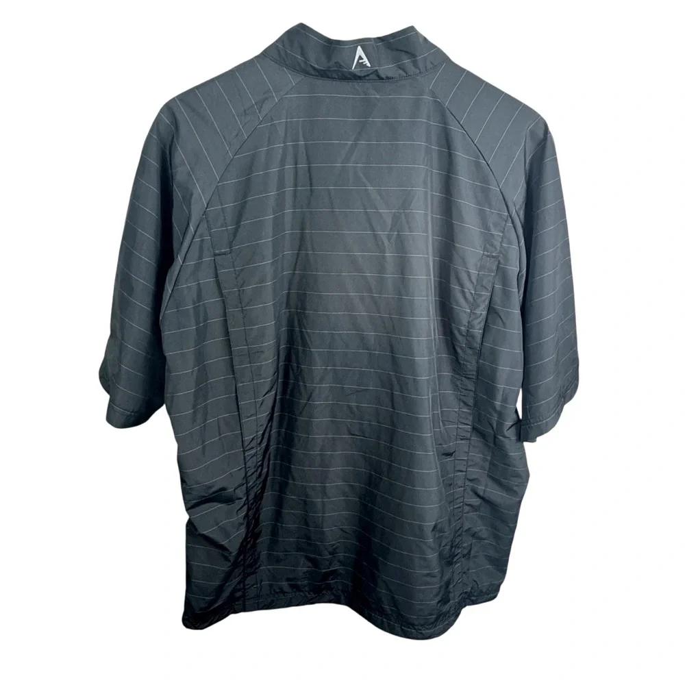 Antigua Golf Pullover Size L 1/4 Zip Rain Jacket Half Sleeve Gray